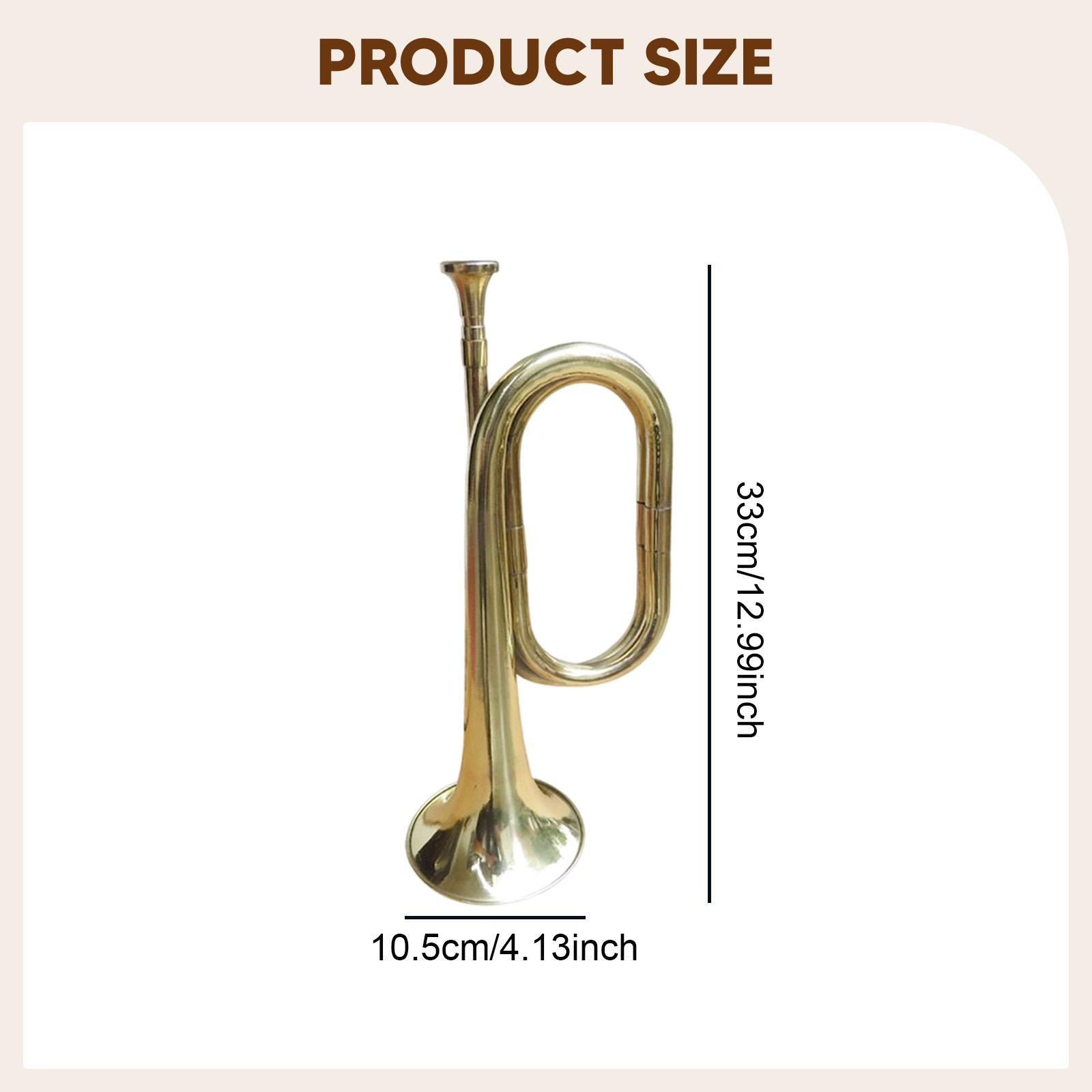 Musical Instrument Bugle - Trumpet Bugle Musical Instrument Portable 13in