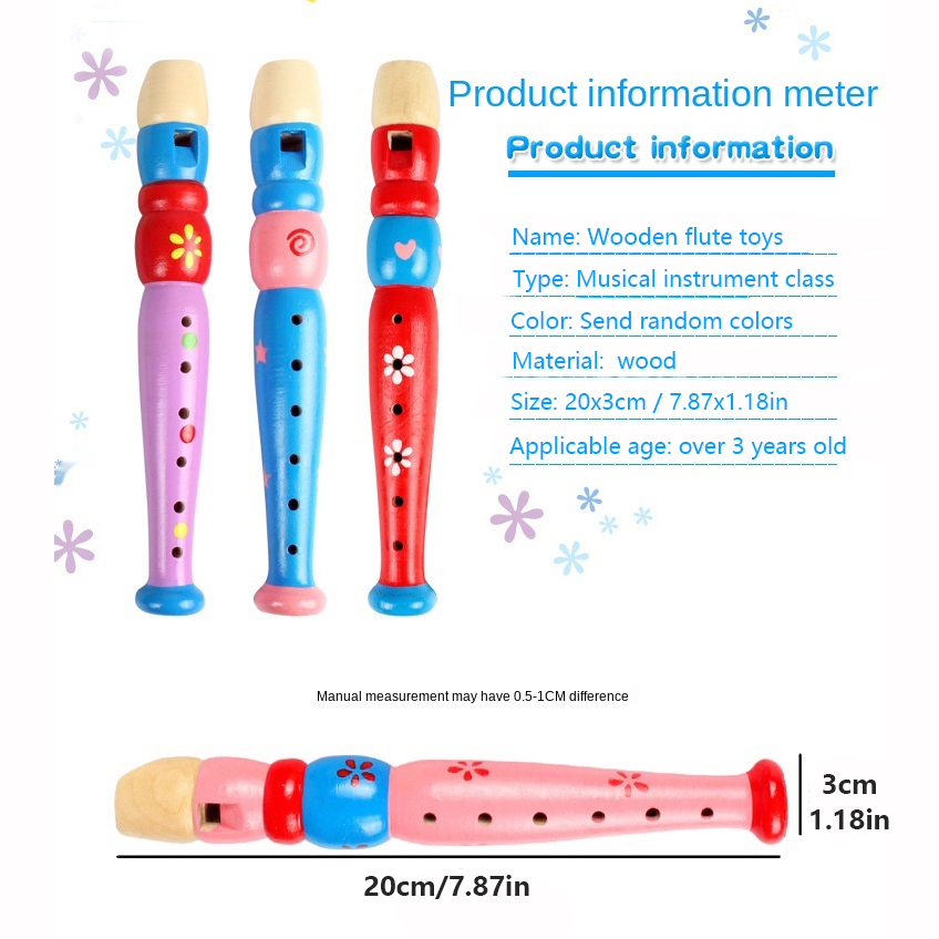 Hot Colorful Wooden Flute Musi - Musical Instrument Harmonium review and price