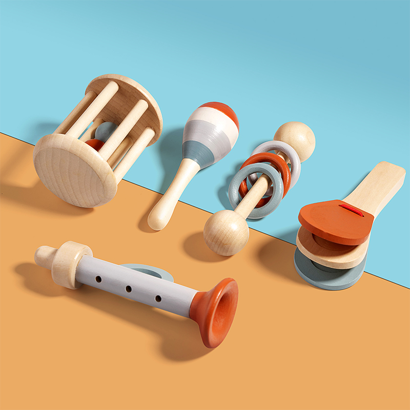 Natural Wooden Rattle Toy Set  - Musical Instrument Harmonium review and price