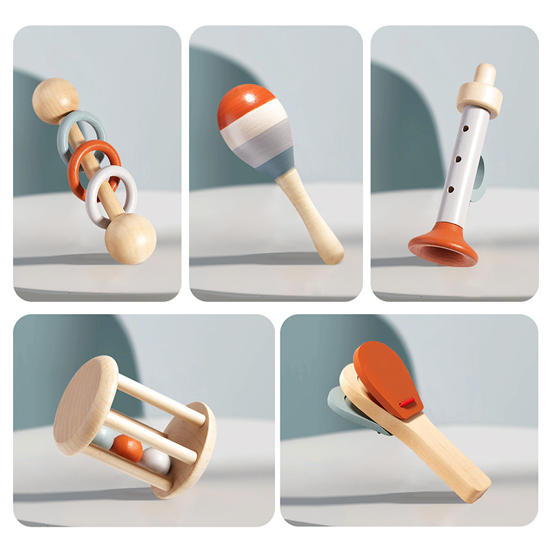 Natural Wooden Rattle Toy Set  - Musical Instrument Harmonium review and price