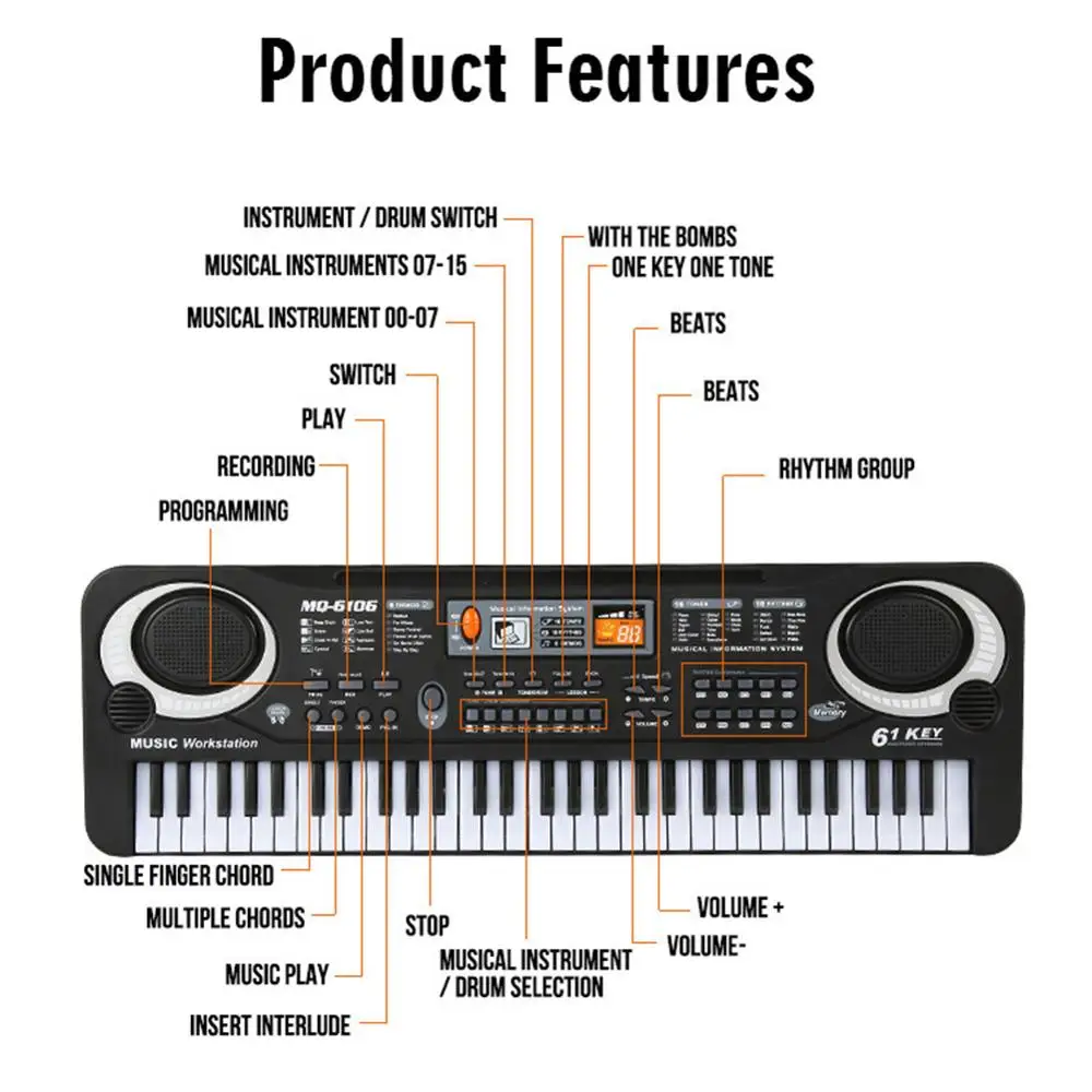 Kids Electronic Piano Keyboard - Musical Instrument Harmonium review and price