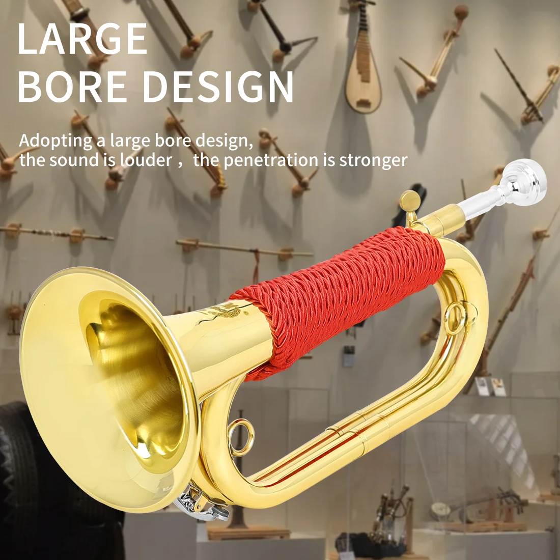 M MBAT Bugle Spanish Flugelhor - Musical Instrument Bugle review and price